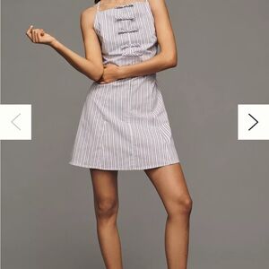 Exquise High-Neck Bow Mini Dress